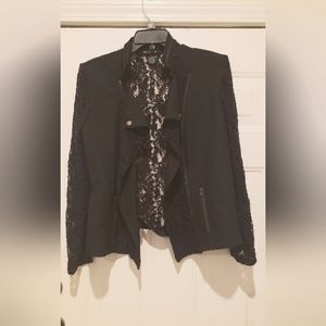 Ashley Stewart Mixed Fabric Jacket.